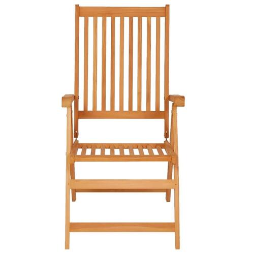 Havestole 4 stk. med beige hynder massivt teaktræ