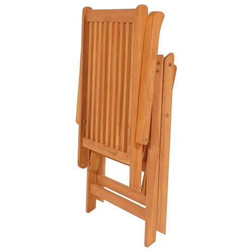 Havestole 4 stk. med beige hynder massivt teaktræ