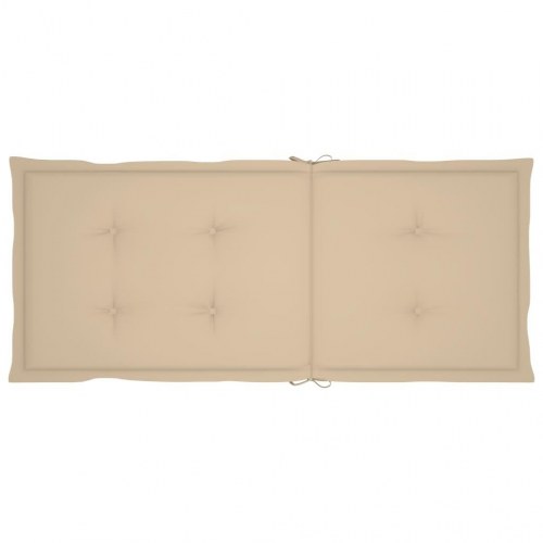 Havestole - 6 stk. i massivt teaktræ med beige hynder, foldbare og justerbare