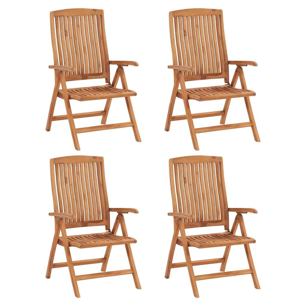 Positionsstole 4 stk. massivt teaktræ