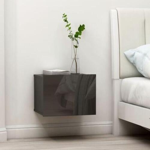 Sengeskab 40x30x30 cm spånplade grå højglans