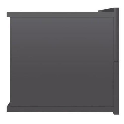 Sengeskabe 2 stk. 40x30x30 cm spånplade grå højglans