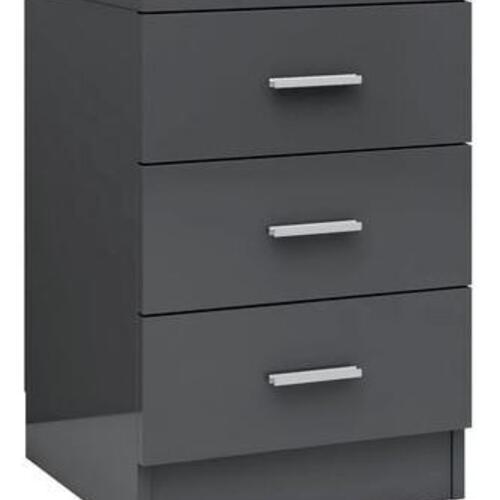 Sengeskabe 2 stk. 38 x 35 x 56 cm spånplade grå højglans