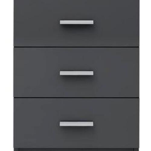 Sengeskabe 2 stk. 38 x 35 x 56 cm spånplade grå højglans