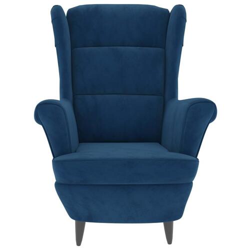 Lænestol velour blå