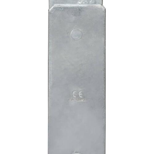 Hegnspløkker 6 stk. 10x6x60 cm galvaniseret stål sølvfarvet
