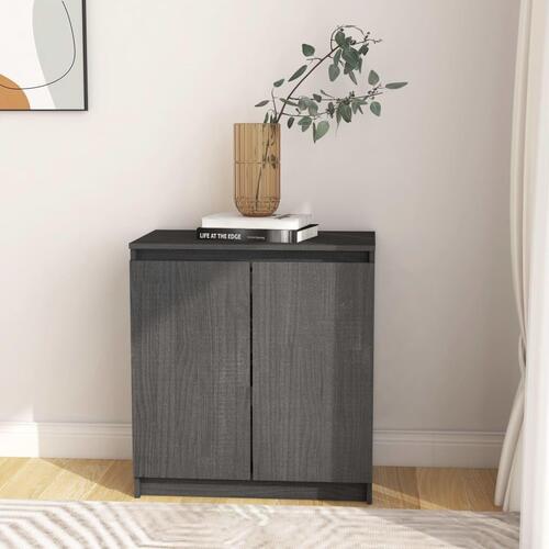 Skab 60x36x65 cm massivt fyrretræ grå