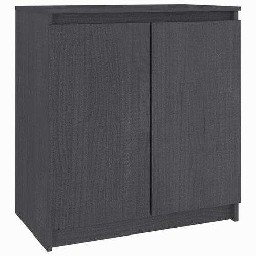 Skab 60x36x65 cm massivt fyrretræ grå