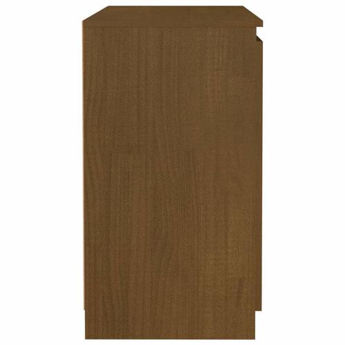 Skab 60x36x65 cm massivt fyrretræ gyldenbrun