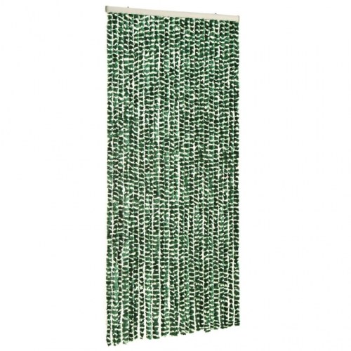 Insektgardin 100×220 cm i chenille - grøn/hvid