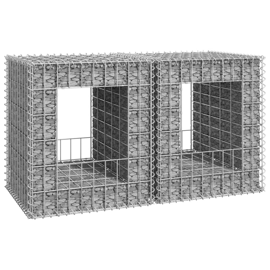 Gabionkurve 2 stk. 50x50x60 cm jern