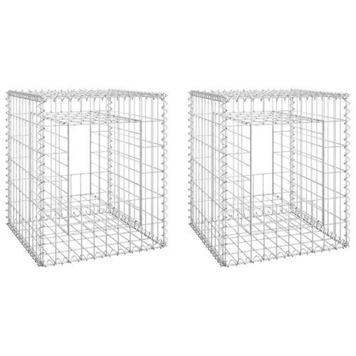 Gabionkurve 2 stk. 50x50x60 cm jern