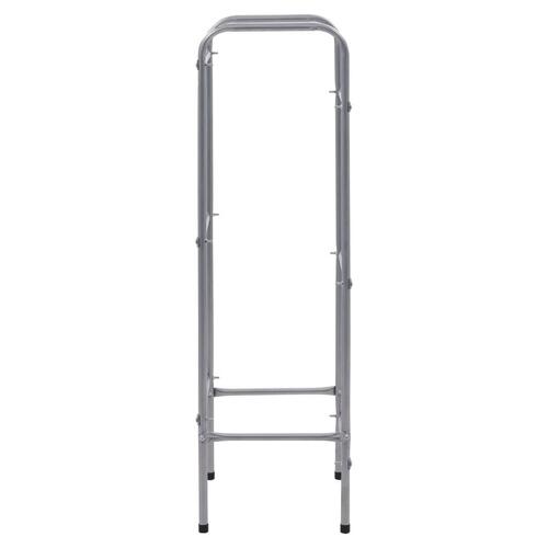Opbevaringsstativ til 3 kasser 50x33x116 cm stål sølvfarvet