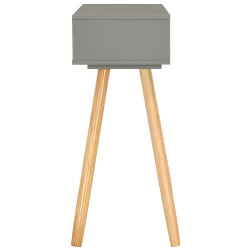 Konsolbord 80 x 30 x 72 cm massivt fyrretræ grå