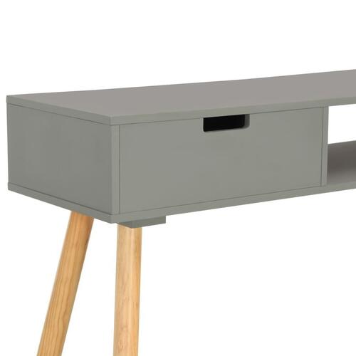 Konsolbord 80 x 30 x 72 cm massivt fyrretræ grå