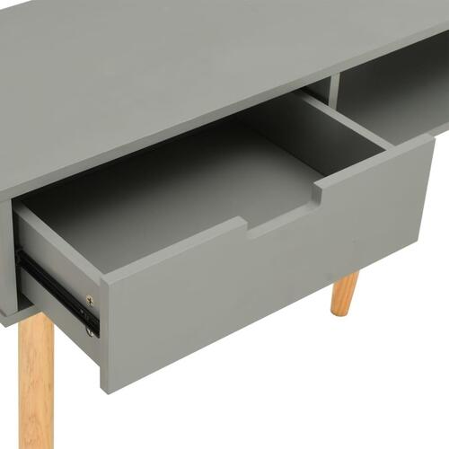 Konsolbord 80 x 30 x 72 cm massivt fyrretræ grå