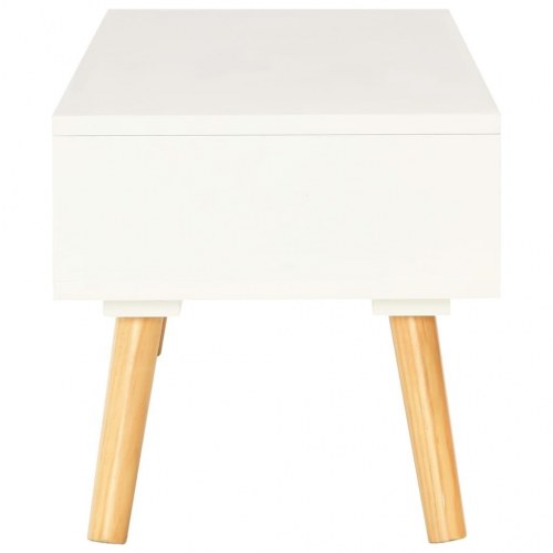 Tv-skab 120 x 35 x 35 cm massivt fyrretræ hvid