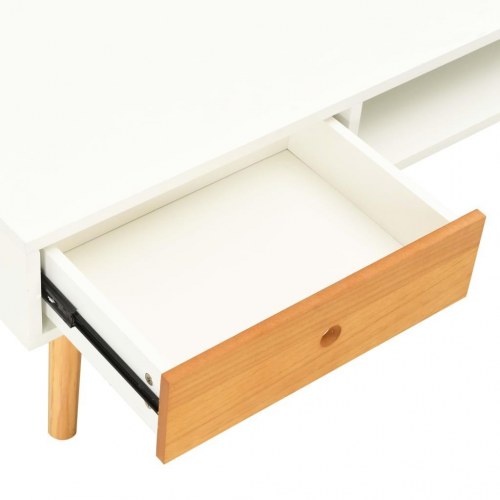 Tv-skab 120 x 35 x 35 cm massivt fyrretræ hvid