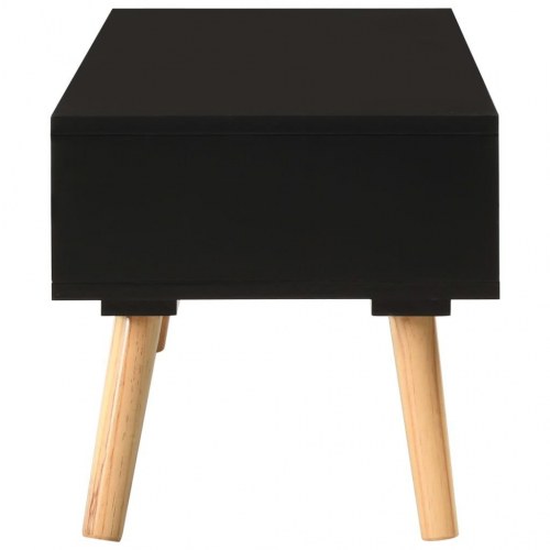 Tv-skab 120 x 35 x 35 cm massivt fyrretræ sort