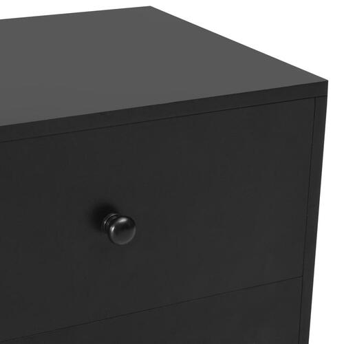 Sengeskabe 2 stk. 40 x 30 x 50 cm massivt fyrretræ sort
