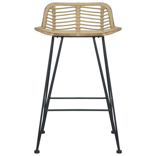 Barstole 2 stk. rattan naturfarvet