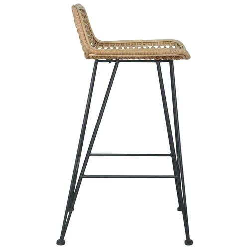 Barstole 2 stk. rattan naturfarvet