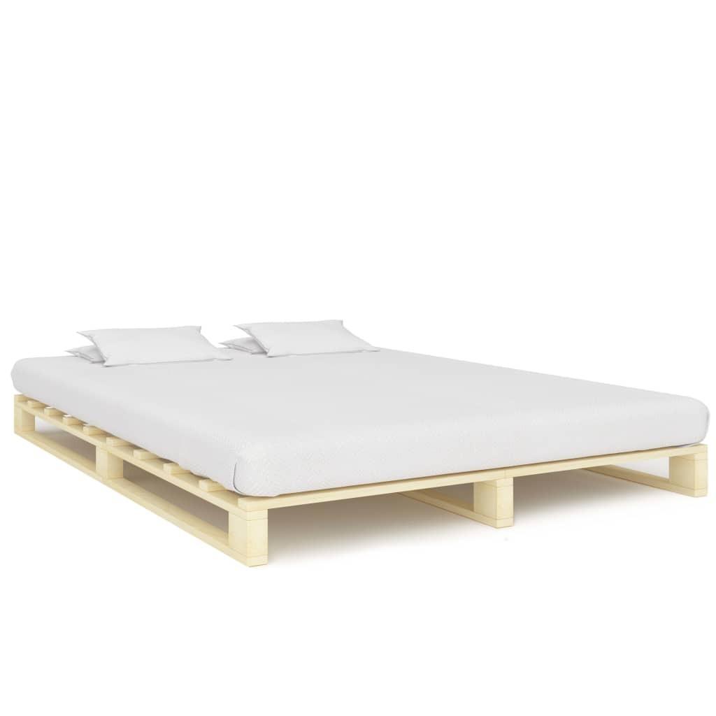 Palleseng massivt fyrretræ 200 x 200 cm