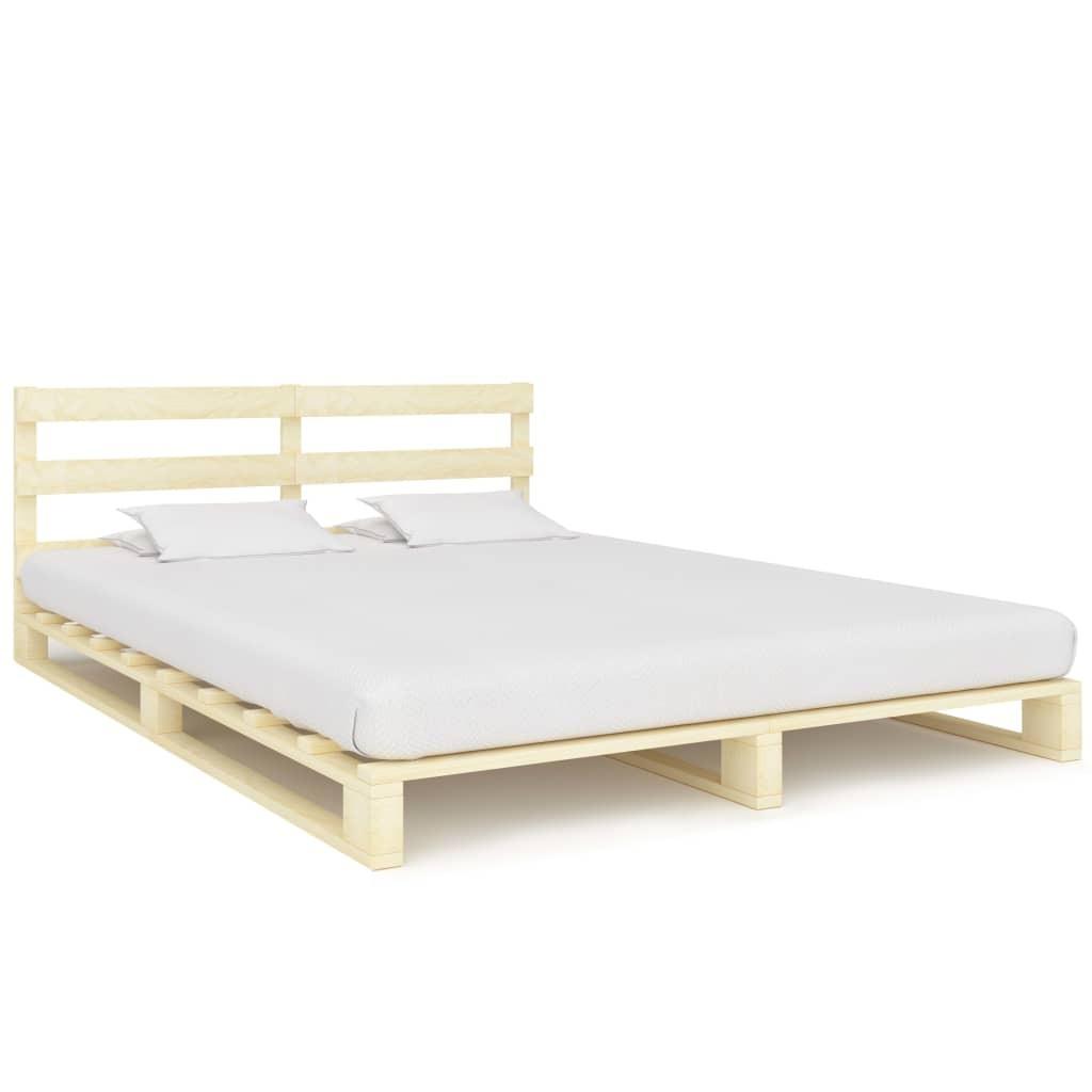 Pallesengestel massivt fyrretræ 200 x 200 cm