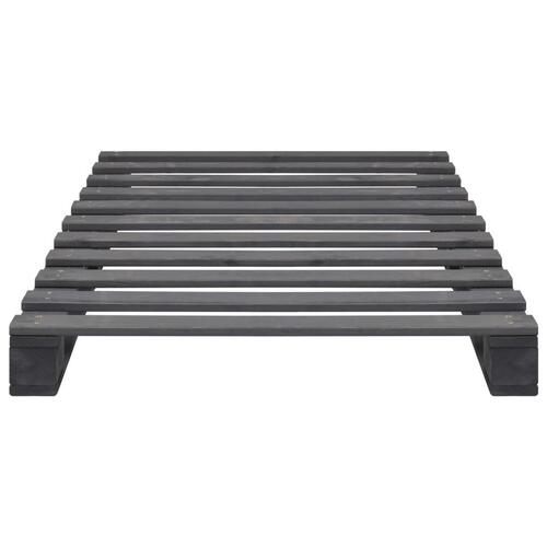 Pallesengestel massivt fyrretræ 100 x 200 cm grå