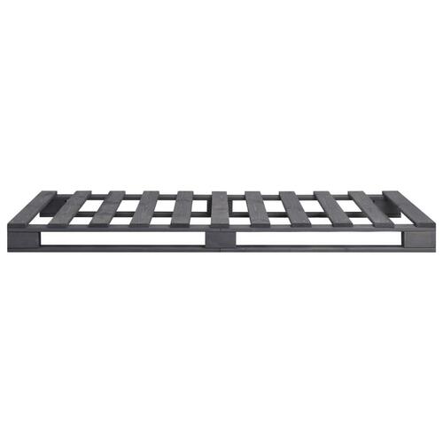 Pallesengestel massivt fyrretræ 100 x 200 cm grå