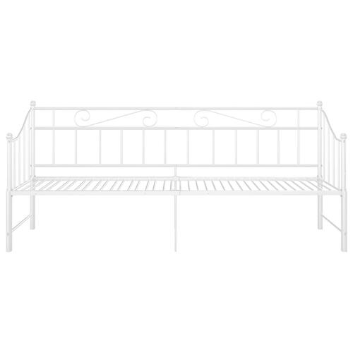 Sengestel til udtræksseng 90x200 cm metal hvid