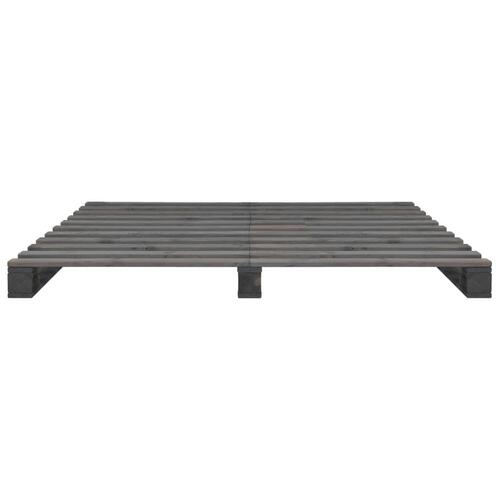 Palleseng massivt fyrretræ 120 x 200 cm grå