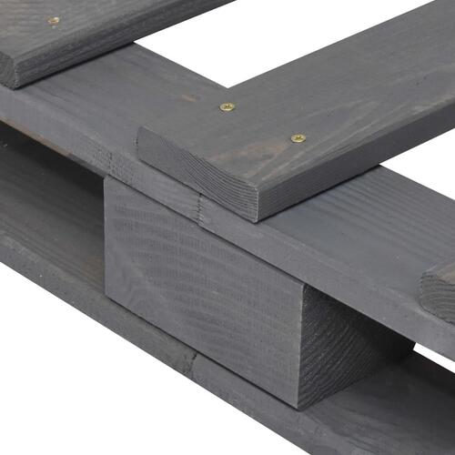 Palleseng massivt fyrretræ 120 x 200 cm grå
