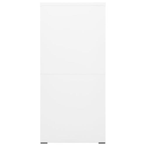 Arkivskab 46x62x133 cm stål hvid