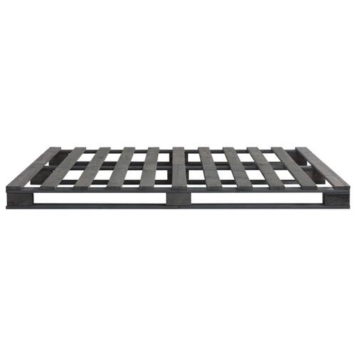 Pallesengestel massivt fyrretræ 200 x 200 cm grå