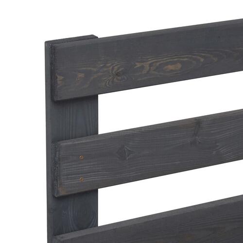Palleseng massivt fyrretræ 90 x 200 cm grå