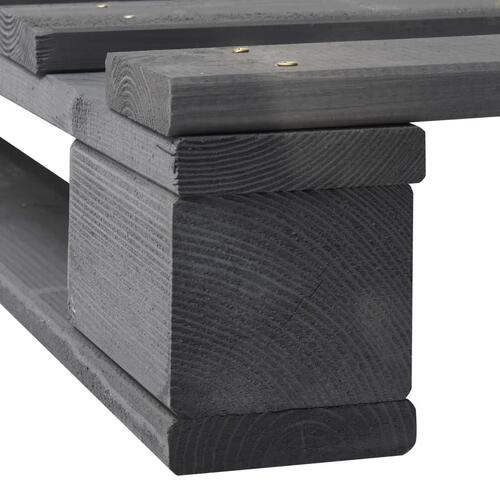 Palleseng massivt fyrretræ 90 x 200 cm grå