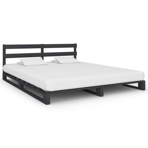 Palleseng massivt fyrretræ 200 x 200 cm grå