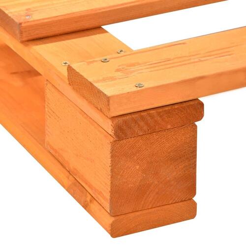 Palleseng massivt fyrretræ 90 x 200 cm brun