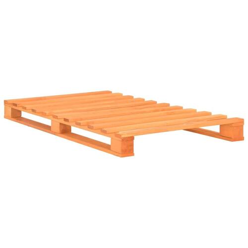 Palleseng massivt fyrretræ 100 x 200 cm brun