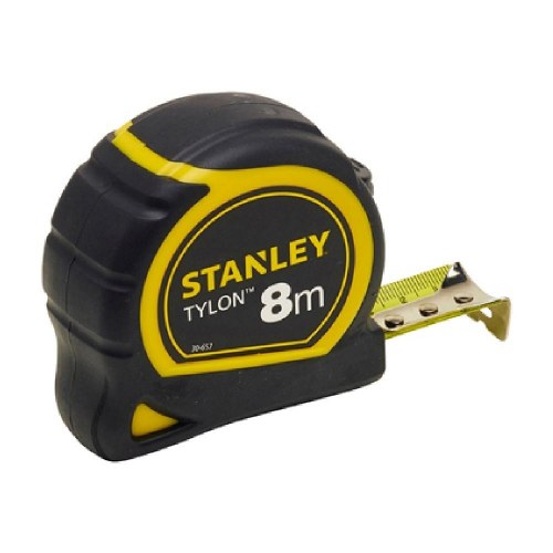 Stanley Tylon målebånd 8 m x 25 mm - ergonomisk med bælteklips