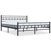 Sengestel 200 x 200 cm stål sort