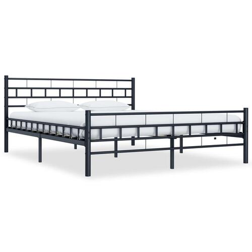 Sengestel 200 x 200 cm stål sort