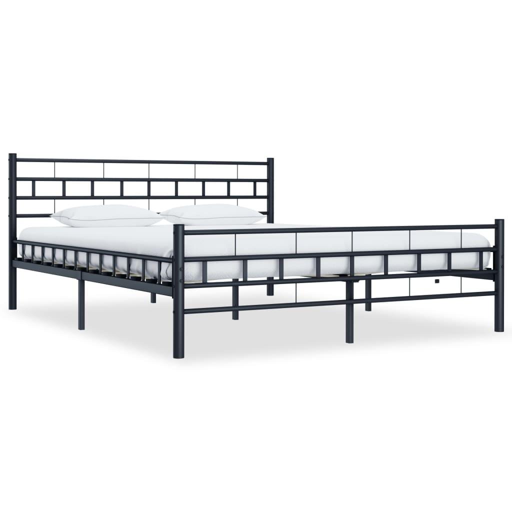 Sengestel 200 x 200 cm stål sort
