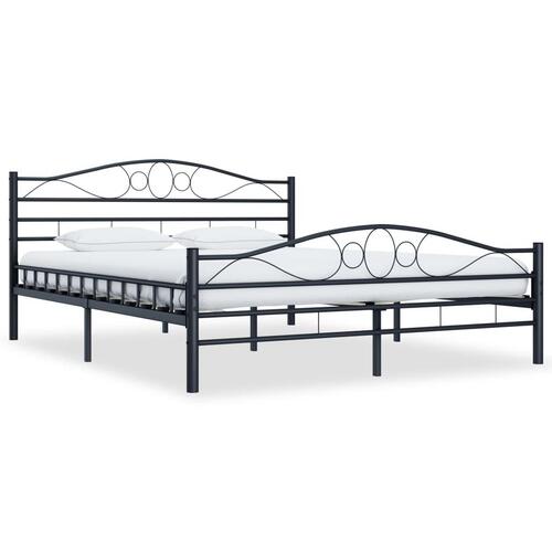 Sengestel 200 x 200 cm stål sort