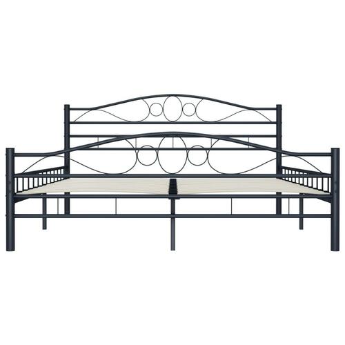 Sengestel 200 x 200 cm stål sort
