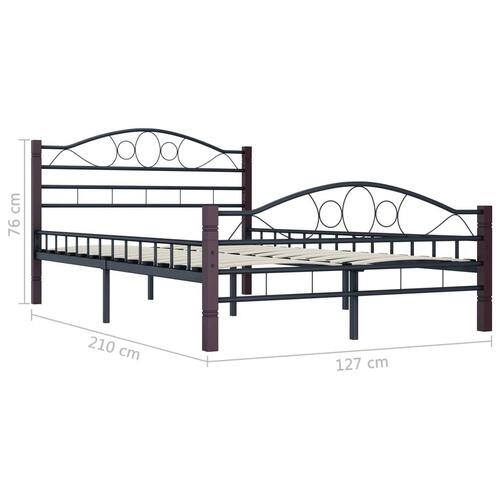 Sengestel 120 x 200 cm metal sort
