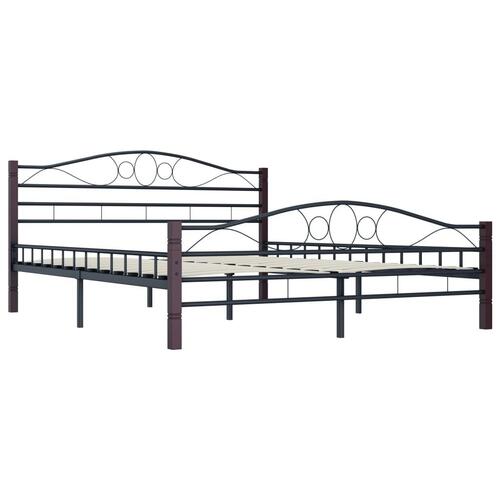 Sengestel sort metal 160 x 200 cm