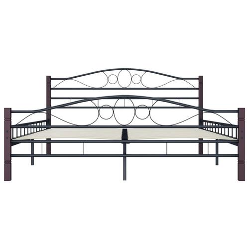 Sengestel sort metal 160 x 200 cm