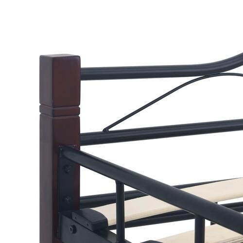 Sengestel sort metal 160 x 200 cm